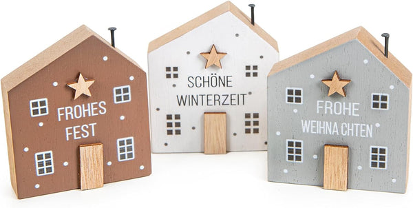 3 Glücksschweine mit Hufeisen Glückspilz &amp; Kleeblatt  8 cm