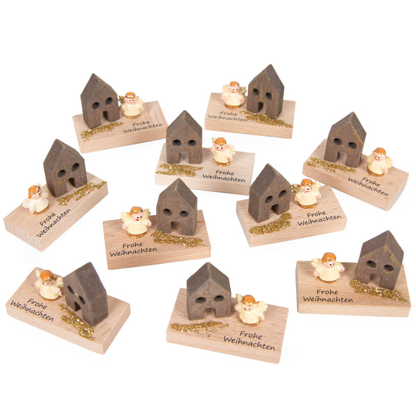 Gute Besserung Karte mit rotem Metallherz - Genesungsgeschenk  7,5 x 16 cm