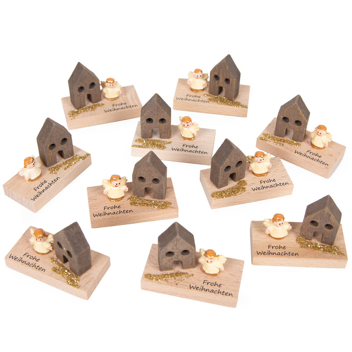 Gute Besserung Karte mit rotem Metallherz - Genesungsgeschenk  7,5 x 16 cm