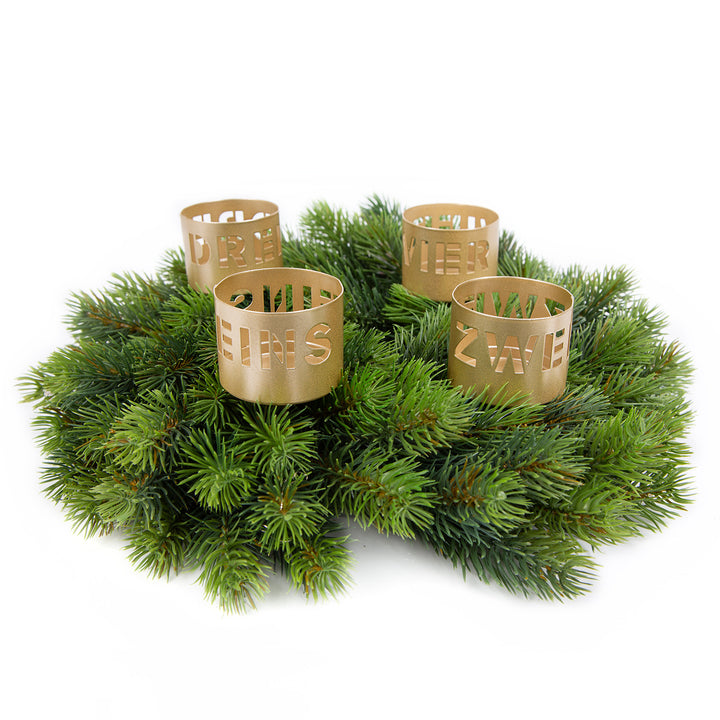 Adventskranz Kerzenhalter zum Stecken 1 2 3 4 gold 9 x 5 cm - Foto 2