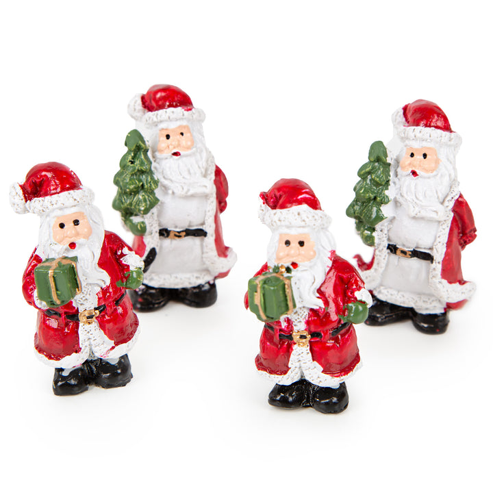 4 Weihnachtsmann Figuren - Nikolaus Dekofigur 5 cm Weihnachtsdekoration - Foto 1