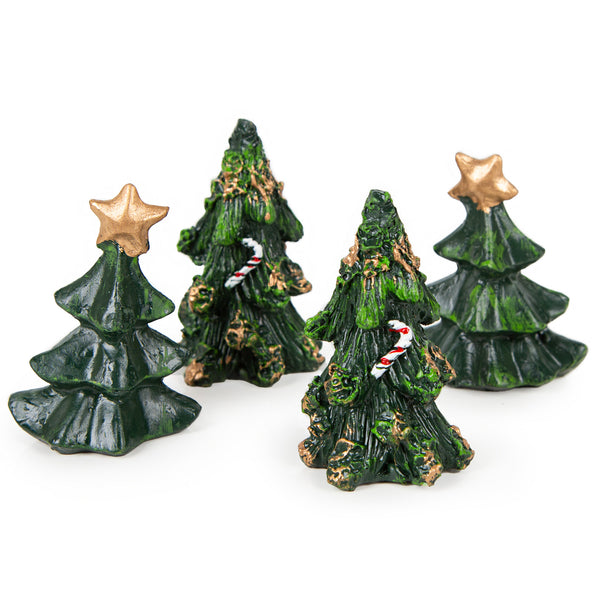 4 Weihnachtsengel Creme Gold weiß - kleines Geschenk Schutzengel 6,5 cm