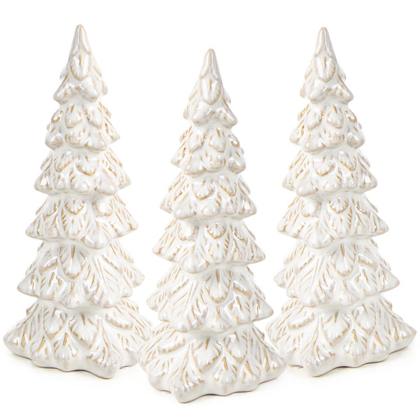 Cremefarbener Weihnachtsbaum aus Papier - Honeycomb weiß creme 18 cm