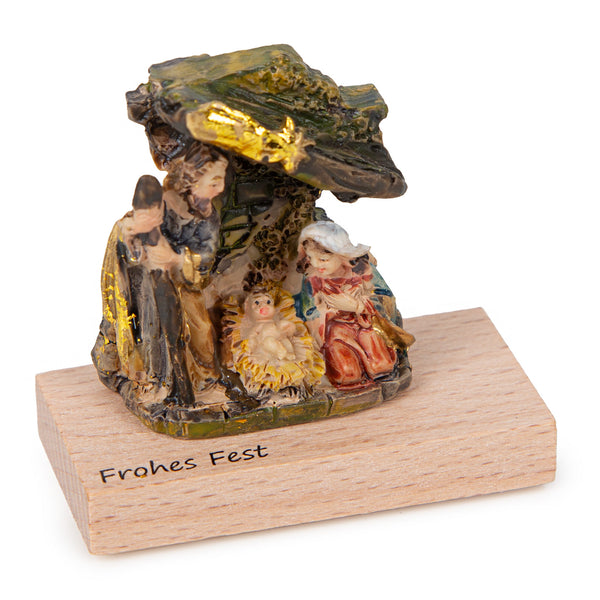 Abschiedskarte für Kollegen mit Glückstaler aus Holz 10,5 x 14,8 cm