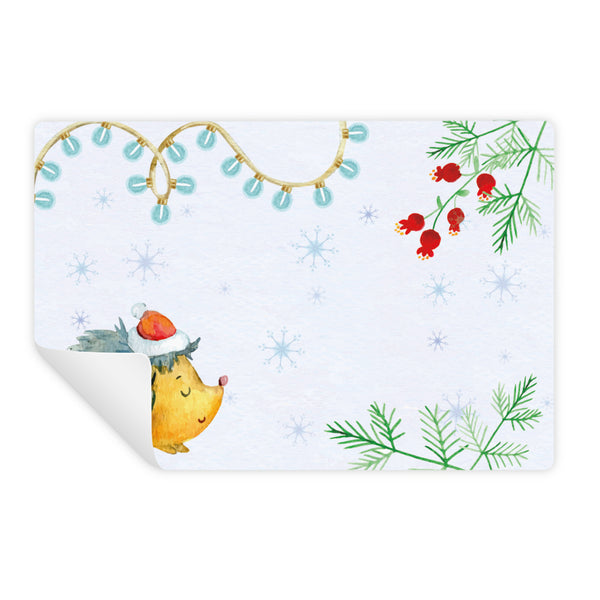 25 Weihnachtsetiketten zum Beschriften - Aufkleber für Geschenke 7,4 x 5,2 cm