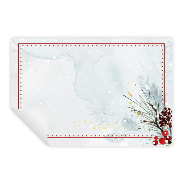 25 Weihnachtsaufkleber Nikolaus - zum Beschriften 7,4 x 5,2 cm
