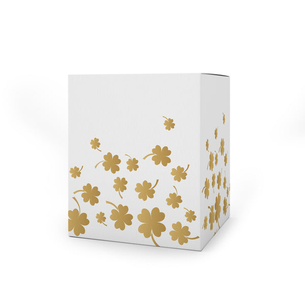 6 kleine Glücksschweinchen 5 cm mit Goldener Krone &amp; Kleeblatt Glücksbringer