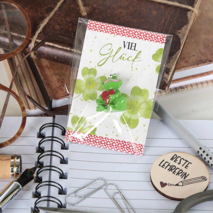 10 kleine Frösche mit Herz + Karte "Viel Glück" Give-Away - Foto 3