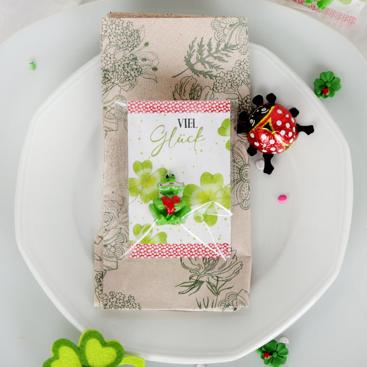 10 kleine Frösche mit Herz + Karte "Viel Glück" Give-Away - Foto 4