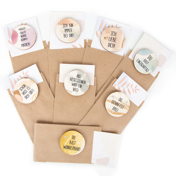 4 Glücksbringer Geschenke - Schornsteinfeger mit Viel Glück Karte