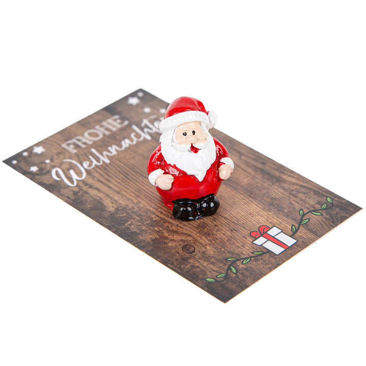 5 kleine Geschenke Frohe Weihnachten - Weihnachtsmann mit Weihnachtskarte - Foto 1