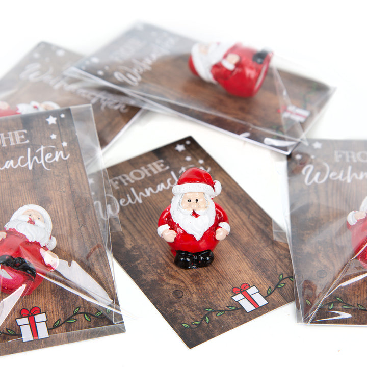 5 kleine Geschenke Frohe Weihnachten - Weihnachtsmann mit Weihnachtskarte - Foto 2