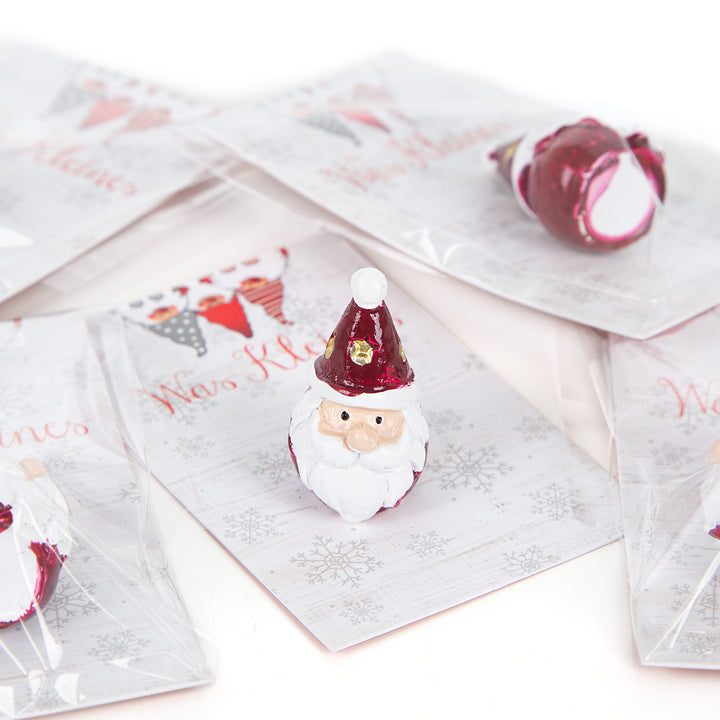 5 mini Santa Figuren - kleines Wichtelgeschenk Weihnachten Kleinigkeit - Foto 2