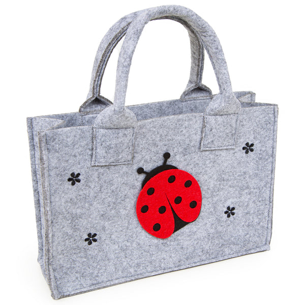 Kleine Filztasche Marienkäfer Glücksbringer - Geschenktasche Filz Kinder und Erwachsene 21 x 14 x 6 cm - Foto 1