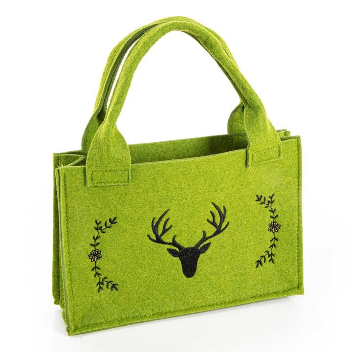 Filztasche grün Hirsch Geweih 21x14x6cm rustikal bayerisch - Foto 1