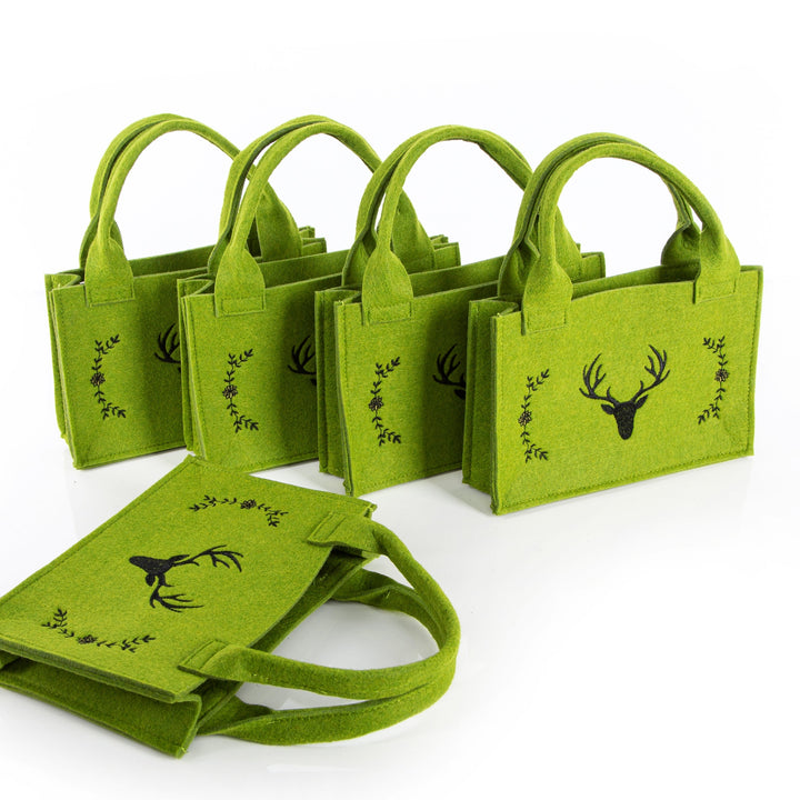 Filztasche grün Hirsch Geweih 21x14x6cm rustikal bayerisch - Foto 3