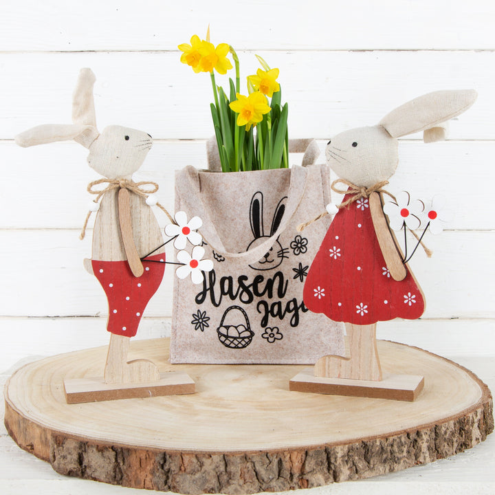Filztasche Ostern Osternest zum Befüllen beige 18x20x5cm - Foto 5