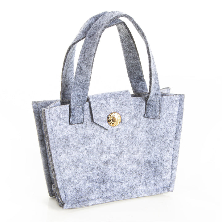 5 kleine Filz Taschen grau 15x11cm Mini Trachtentasche - Foto 3