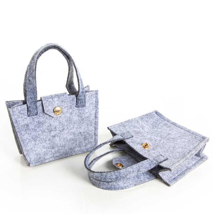 5 kleine Filz Taschen grau 15x11cm Mini Trachtentasche - Foto 2