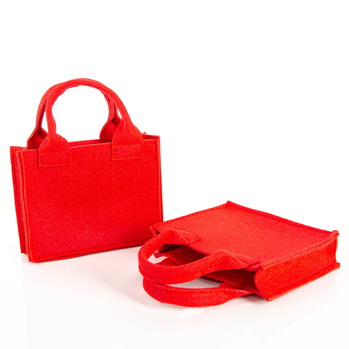 5 kleine Filztaschen rot 15x12cm Geschenktasche - Foto 4