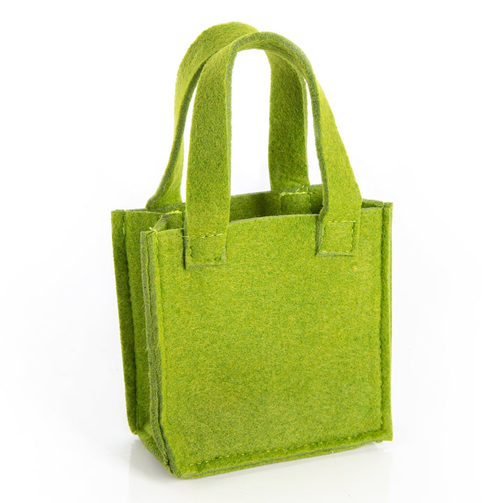 5 kleine Geschenktaschen Filz 10 x 10 cm grün Geschenk - Foto 3