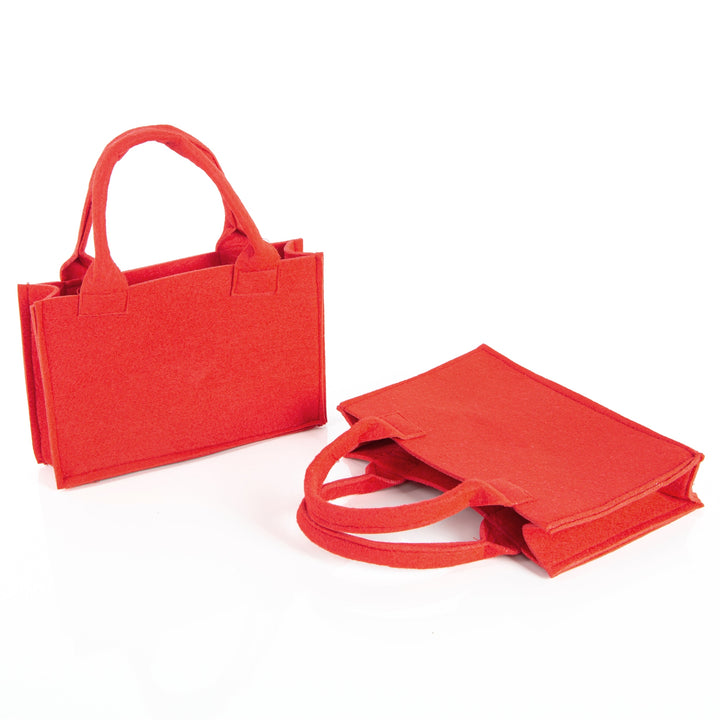 Geschenktasche rot mit Henkel Filztasche 14x21x6cm - Foto 3