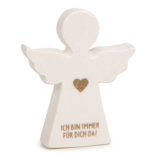 Kleine Schutzengel Engel Figur in weiß aus Porzellan Geschenk Geburtstag Taufe Weihnachten Kommunion 6 x 7 cm - Foto 1