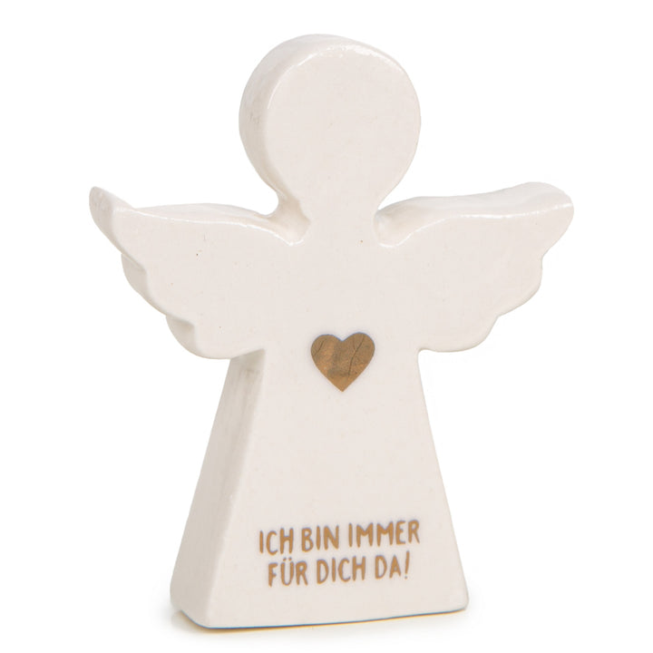 Kleine Schutzengel Engel Figur in weiß aus Porzellan Geschenk Geburtstag Taufe Weihnachten Kommunion 6 x 7 cm - Foto 1