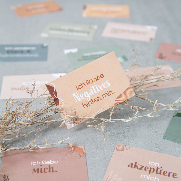 24 Affirmationskarten für Erwachsene positives Mindset boho pastell 8,5 x 5,5 cm - Foto 6