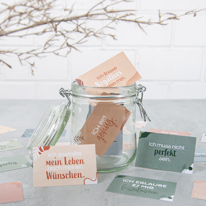 24 Affirmationskarten für Erwachsene positives Mindset boho pastell 8,5 x 5,5 cm - Foto 7