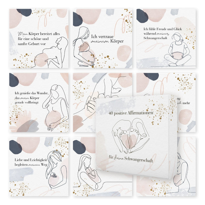 Affirmationskarten für die Schwangerschaft 40 Wochen Schwangerschaftsgeschenk - Foto 1