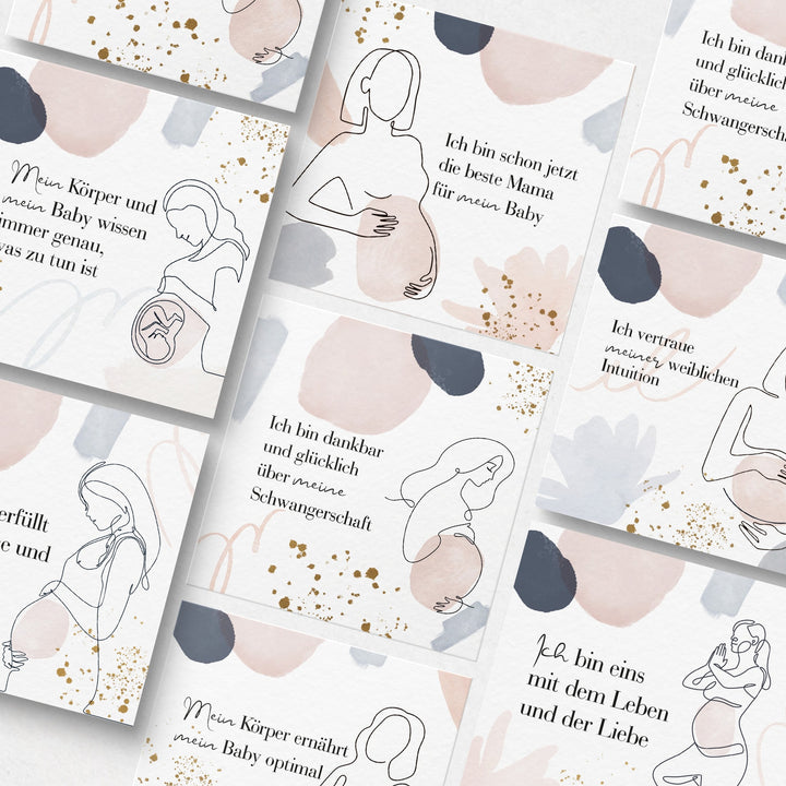 Affirmationskarten für die Schwangerschaft 40 Wochen Schwangerschaftsgeschenk - Foto 2