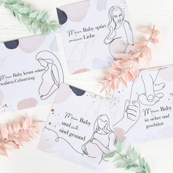 Affirmationskarten für die Schwangerschaft 40 Wochen Schwangerschaftsgeschenk - Foto 3