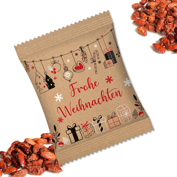 Mini Geschenke Frohe Weihnachten gebrannte Mandeln - Foto 1