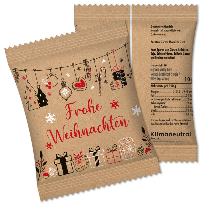 Mini Geschenke Frohe Weihnachten gebrannte Mandeln - Foto 2