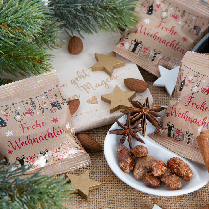 Mini Geschenke Frohe Weihnachten gebrannte Mandeln - Foto 4