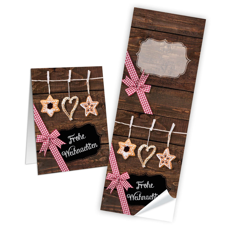 Braune Weihnachtstüten zum Befüllen 14 x 22 x 5,6 cm mit Weihnachtsaufkleber - Foto 3