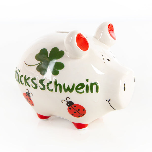 Sparschwein Glücksschwein aus Keramik 12,5 cm Spardose - Foto 1