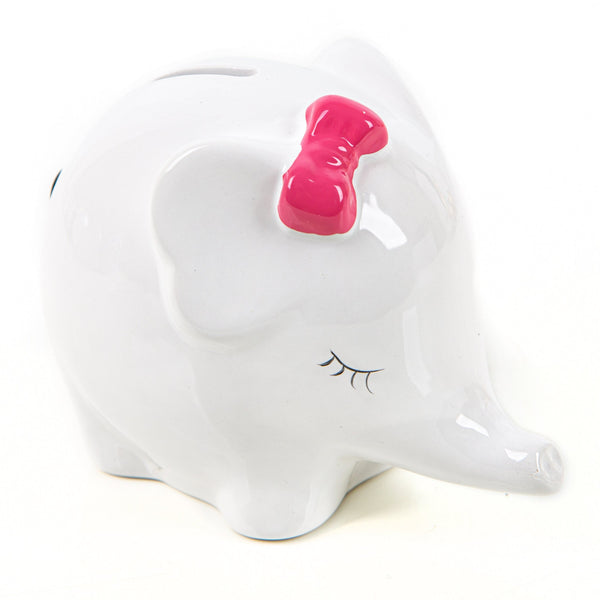 Spardose Elefant weiß Keramik für Kinder Geburtstag Geschenk 12 cm - Foto 1