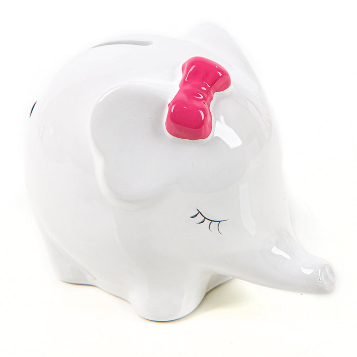 Spardose Elefant weiß Keramik für Kinder Geburtstag Geschenk 12 cm - Foto 1