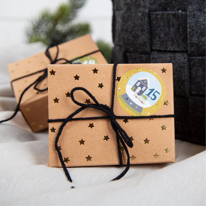 Adventskalender Zahlen Aufkleber für Kinder mit bunten Tiermotiven Ø 4 cm - Foto 4