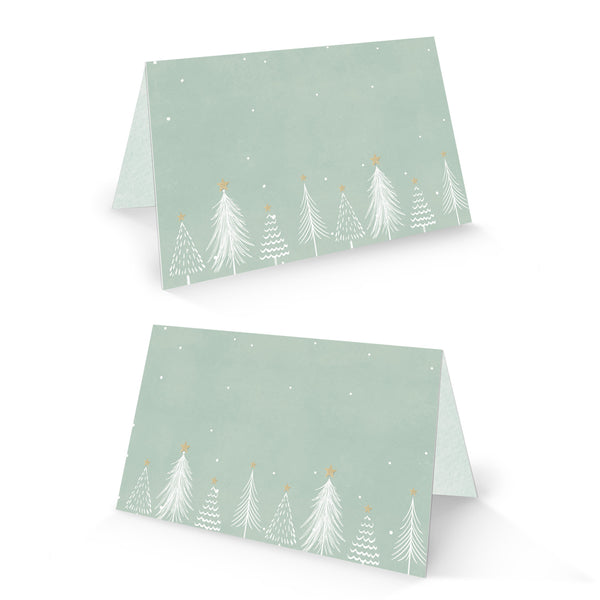 4 x 25 Weihnachtsetiketten zum Beschriften braun blau weiß hygge 7,4 x 5,2 cm