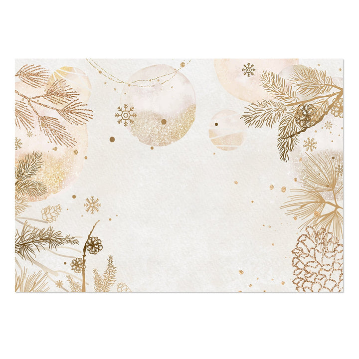 50 Platzsets Weihnachten aus Papier 42 x 30 cm gold natur - Foto 1